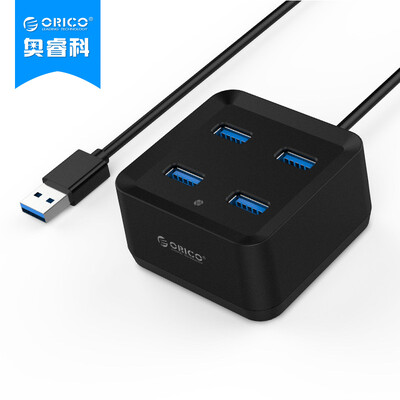 

ORICO DH4U USB3.0 Splitter Высокоскоростное расширение 4-портовый концентратор Портативный компьютерный конвертер для ноутбука Черный квадрат 1 метр