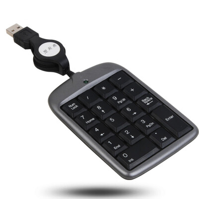 

Shuangfeiyan (A4TECH) TK-5 wired keyboard notebook digital keypad USB keypad black