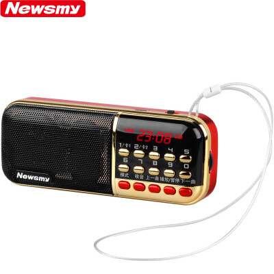 

Newman (Newsmy) L57 dual electric double card radio audio speakers MP3 external players older players mini card small portable portable music player red