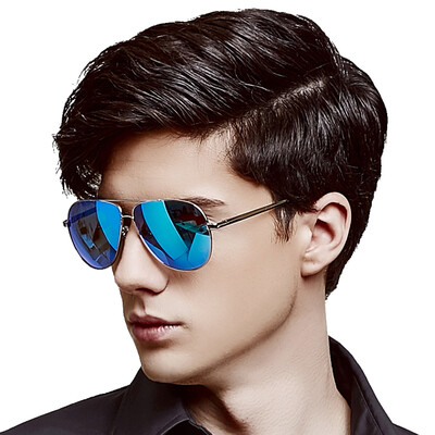 

Blue Bluekiki polarized sunglasses male color film sunglasses driving mirror sunglasses almonds 5004 silver frame mercury