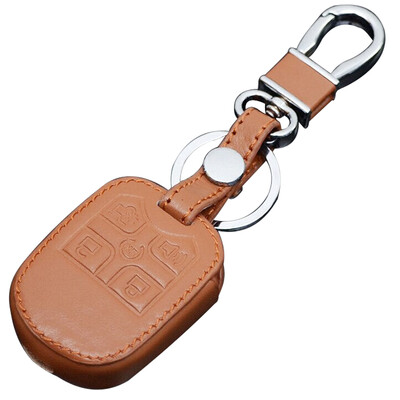 

Huafu Ford Key Bag Folding Three Buttons Black Ford Maverick Mondeo Winning Leather Key Holder