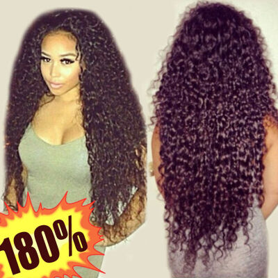 

Female Star Hair 7A Grade U Part Human Hair Wigs For Black Women Brazilian Virgin Hair 180 Density Curly 18-24 inch Free Shipping