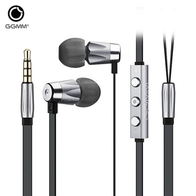 

GGMM Alauda Original In-Ear Earphone Metal Stereo Music Earphones Wired Control with MIC Hands Free Sports Ear Phones for iOS