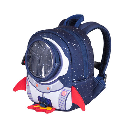 

3D Rocket Space Cartoon School Bags For Girls Boys Cool Children Backpack with Anti Lost Kindergarten Kids Baby Bags