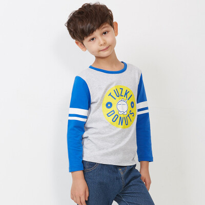 

DICI (DICI) Shu skin elastic cotton children round neck long sleeve shirt 2C025A0 Ma gray 140