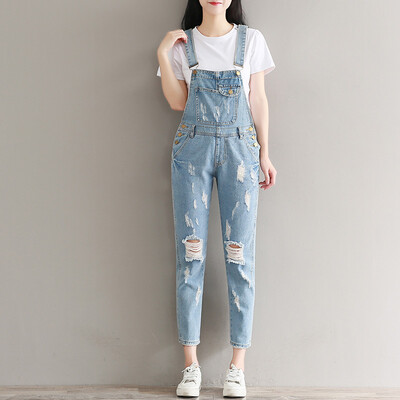 

City plus CITYPLUS 2017 autumn new women's liberal arts college relaxed and colorful college wind cowboy belt pants CWKN178250 light blue M