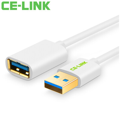 

CE-LINK 2494 USB3.0 высокоскоростная удлинительная линия для мужчин и женщин 3 метра AM / AF для передачи данных удлинительный кабель удлинительный кабель U диск мыши клавиатура удлинитель белый