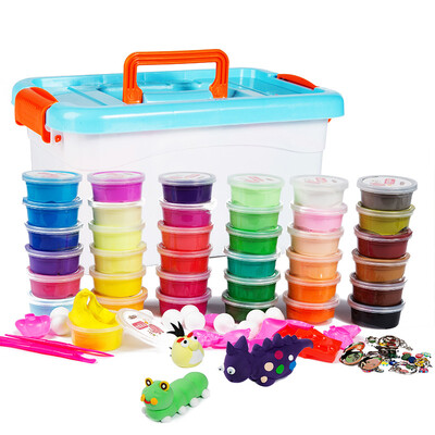 

Babamama light clay children&39s handmade DIY toys space Choi 36-color plasticine mold teaching materials finishing box set B3003