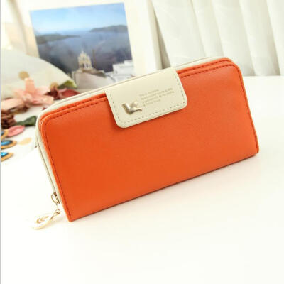 

Ladies long wallet bird buckle women's hand bag pu mobile phone bag