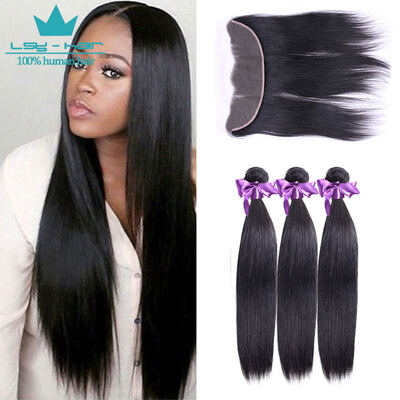 

Peruvian Straight Hair With Closure Lace Frontal Closure With Bundles Peruvian Virgin Hair Closure Straight Hair With Closure