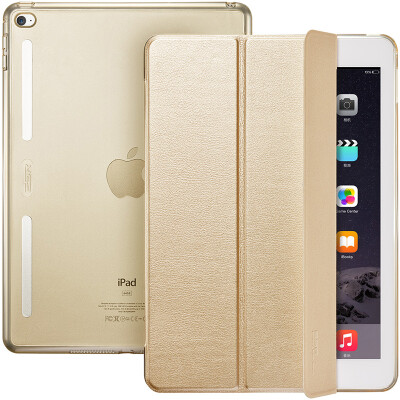 

ESR) Apple iPad mini4 case / shell light and thin anti-fall soft frame three fold stent dormant leather gloves Yue Yue color series rose gold