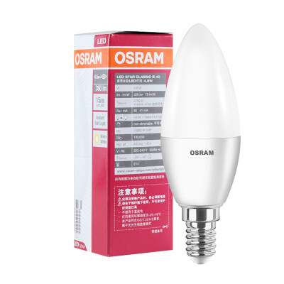 

Jingdong supermarket] OSRAM (OSRAM) LED bulb frosted candle bubble 3W E14 small mouth warm white yellow