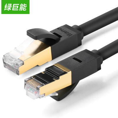 

Green energy (llano) CAT7 cable 2 meters engineering grade seven network cable Gigabit Ethernet cable double shielded anti-interference pure copper gold-plated network jumper LJN-USBD002