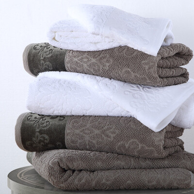 

Kang Xin five-star hotel towel soft cotton absorbent cotton jacquard brown coffee color 15080cm