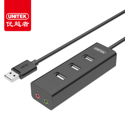 

Улучшенный человек (UNITEK) usb2.0 внешний звук USB разветвитель тащили три скорости Концентратор Интерфейс компьютера Free наушников комбинированный датчик привода Y-2199BK