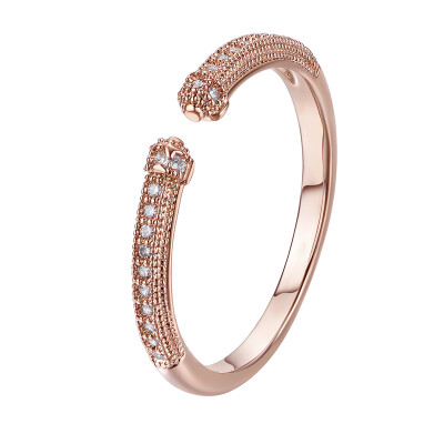 

Yoursfs@ Classic Wedding Finger Ring Rose Gold Color Rings with Zircon Fashion Ring Jewelry