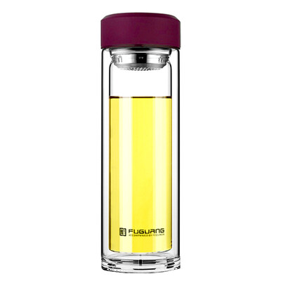 

Fuguang double insulated men&women business carrying tea separated office tea cup 350ml purple G1416-350