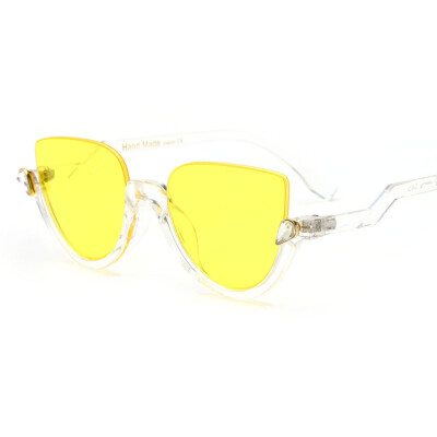 

кпп глаз очки женщин роскошь полу rimless четкие солнцезащитные очки женщина бренд кошек sonnenbrille солнце шейдеров