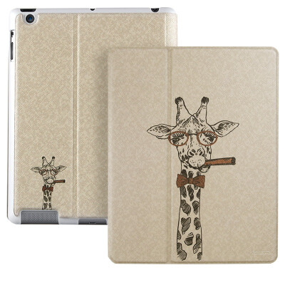 

Illustrator Apple iPad2 / iPad4 / iPad3 Case / Case Cartoon Holder All-Packed Jacket Illustrator Series Deer