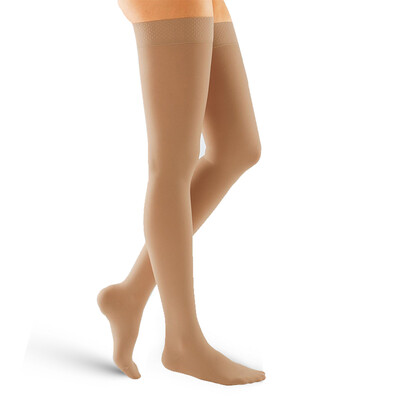 

medi AG economy with silicone top open toe seasons thigh socks elastic stockings compression stockings - two pressure Germany imported beige  yards