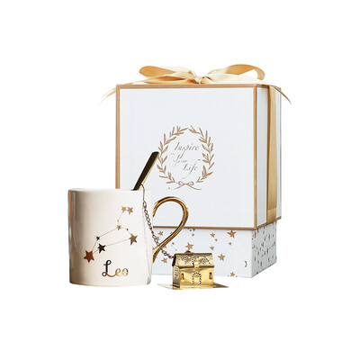 

Jingdong Supermarket Mizi Home Twelve Constellation Creative Ceramic Mug Leo Coffee Mug Delivery Girl Boys Tanabata Festival Birthday Gift Set With