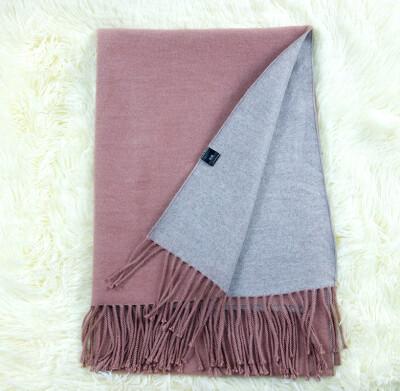 

19075cm 2017 New Fashion Double-sided Pure Color Cashmere Scarf Keep Warm Comforter Wool Thickness Scarf Fringed Pashmina shawl