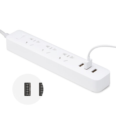 

Green rice (CHING MI) new national standard 3 + 3 USB (5V 2.1A positive and negative plug) 1.8 m total control socket millet ecological link board / insert / plug