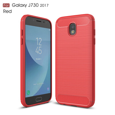 

Goowiiz Phone Case For Samsung Galaxy J730J7 Pro 2017J7 2017 European Fashion Slim Carbon Fiber TPU Soft Silicone