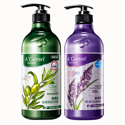 

Anjin Pure A'Gensn Olive Oil Противогрибковый смягчающий шампунь 750 г + лавандовый сладкий спящий гель для душа 750 г Шампунь для ванны