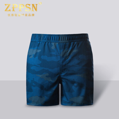 

Light luxury brand ZPPSN2017 hot spring new blue&blue camouflage printing fashion male camouflage leisure beach pants