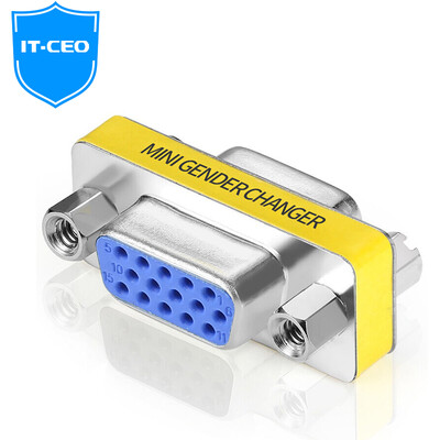 

IT-CEO Y2CM VGA adapter VGA connector connector male switch head monitor extension connector 15 for 15 holes