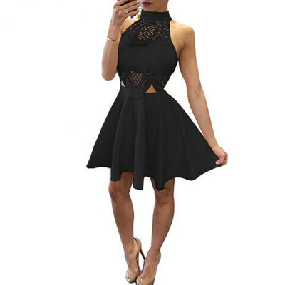 

CANISFashion Women Ladies Casual Sleeveless Party Evening Cocktail Short Mini Dress