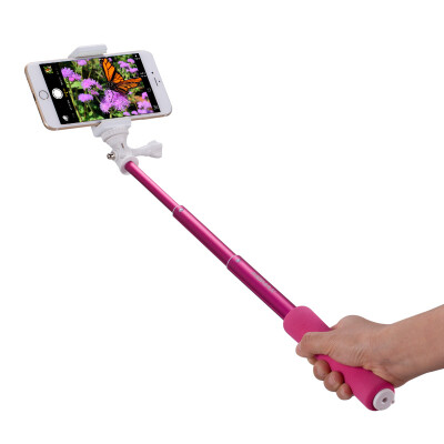 

MOMAX mini Bluetooth selfie stick with remote control for iOS&Andriod rose-red