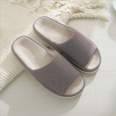 

Spring and Autumn wood floor cloth slippers linen slippers men and women couple home linen slippers 16104