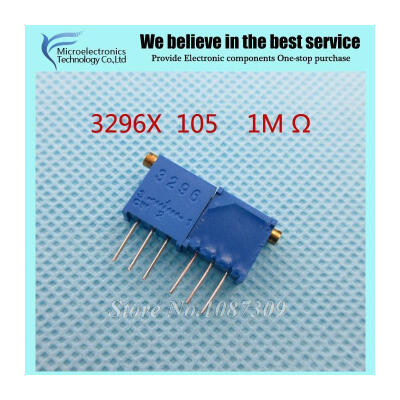 

10Pcs/lot 3296X-1-105LF 3296X 105 1M ohm side regulation Multiturn Trimmer Potentiometer High Precision Variable Resistor