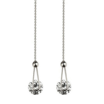 

Yoursfs @ Dangle Earrings with Long Chain Австрия Хрустальный подарок для ювелирных изделий (18-каратное розовое золото)