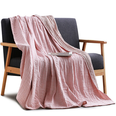 

Sanli cotton AB version of the plain gauze towels are 40s combed yarn home lunch break four seasons universal blanket single 150 × 200cm in gray