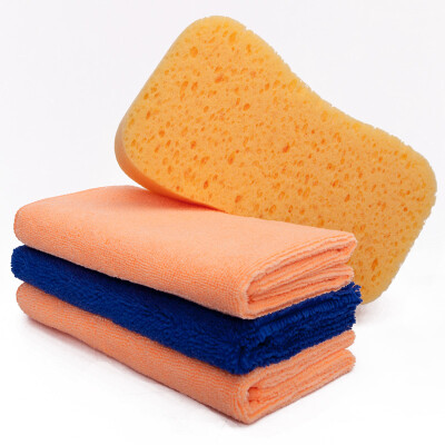 

Jia Li Li car wash towel thin fiber towel towel three loaded 40 40cm large sponge