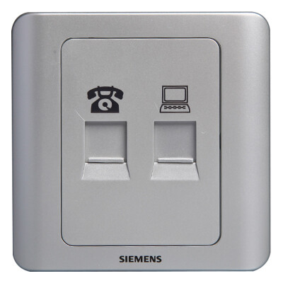 

Siemens SIEMENS 5TG01251CC122 switch socket telephoto phone computer socket color silver