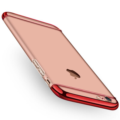 

Machine Halls iPhone 6s 6 Phone Case Apple 6 6s Protective Case Plated All-Inclined Case Light & Clear Transparent 47 Inch Lights Series Red