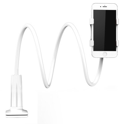 

ESCASE mobile phone stent metal lazy stent bedside bed desktop phone clip common for Samsung / Apple / Huawei / Meizu / millet 0.8 m white
