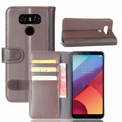 

GANGXUN LG G6 Чехол из натуральной кожи с магнитной крышкой Kickstand Card Slot Wallet Pouch для LG G6