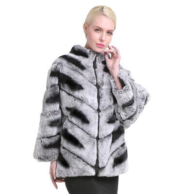 

SARSALLYA Womens Real Rex Rabbit Fur Coat Natural Fur Winter Jacket Women with hood Outerwear with Genuine Fur Real Fur coat