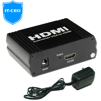 

IT-CEO V7XF01 VGA to HDMI converter VGA analog + audio to HDMI high-definition digital signal conversion head with power adapter black