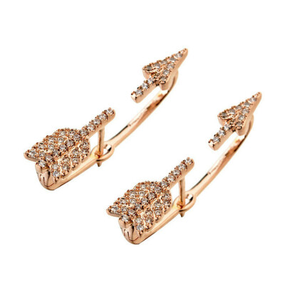 

Yoursfs@ Luxury Arrow Design Gold Plating Earrings Paved Shiny Austrian Crystal Jewelry for Women