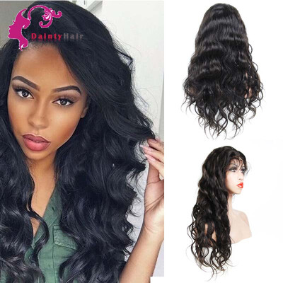

8A Brazilian Body Wave Full Lace Wigs Human Hair With Baby Hair For Black Women 130% Density Full Lace Wigs Natural Color