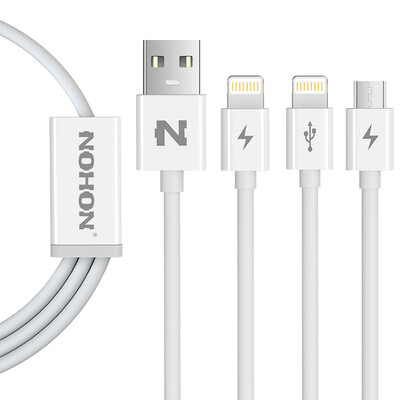 

Noche Apple data cable one drag three three in one Andrews charger line Apple 6 data line 1 beige general iphone6S 5S 7 ipad glory play 6X 5c