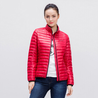 

Snow autumn&winter down jacket women fashion thin short paragraph warm jacket autumn feather A1621YY372 Cape blue 5043