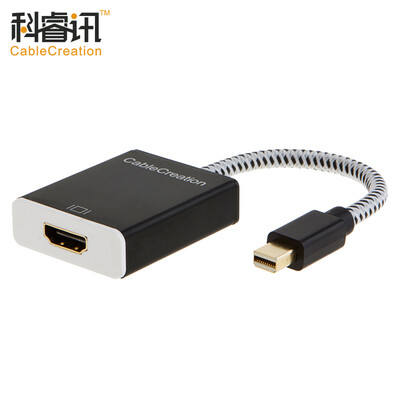 

CABLE CREATION Mini DP to HDMI Converter Алюминиевый адаптер DisplayPort для HDMI Apple MacBook Lightning USB TV CD0270