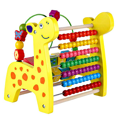 

Mother&child babamama early education puzzle beads beads beads children&39s toys baby abacus multifunctional computing frame infant teaching aids deer B5004